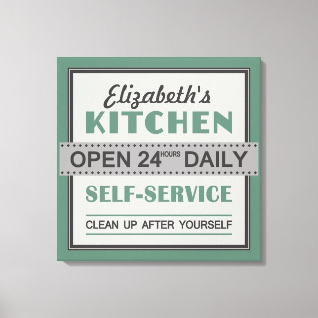 Küche - individuelle Name - Leinwand (Vorderseite)