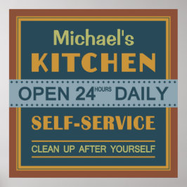 Küche - individuelle Name - Poster