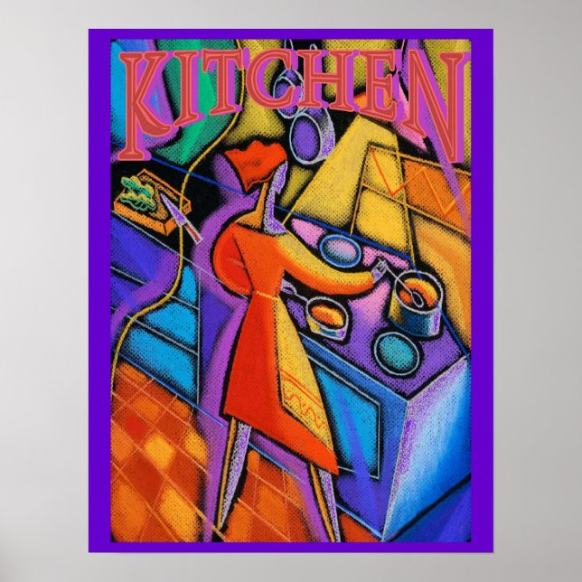 Küche Kochen Abstrakt Poster (Vorne)
