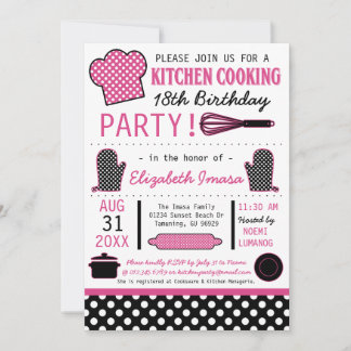 Küche Kochen Geburtstagsparty Einladung