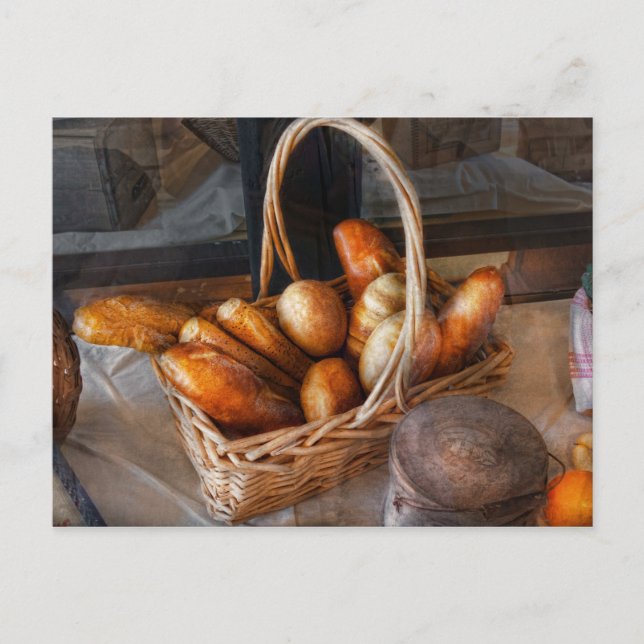 Küche - Lebensmittel - Brot - frisches Brot Postkarte (Vorderseite)