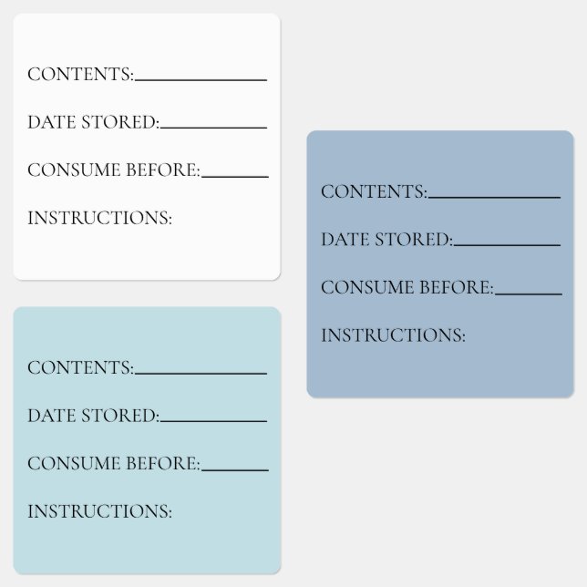 Küche Lebensmittelspeicher Kühlschrank/Tiefkühler Etiketten (Gruppe)