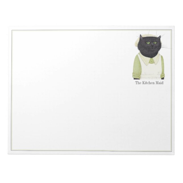 KÜCHE MAID CAT 11x8.5 Notepad Notizblock (Vorderseite)