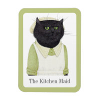 KÜCHE MAID CAT 3x4 Flexible Magnet + Text