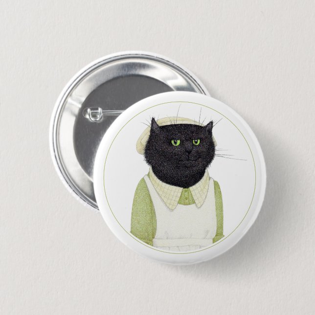 KÜCHE MAL KATZE RUNDE Button Button II (Vorne & Hinten)