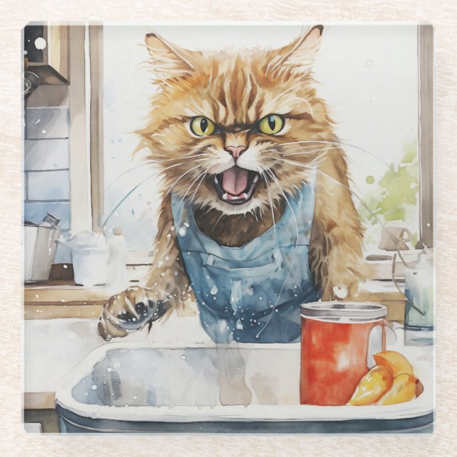 KÜCHE MIT KÜCHE GLASUNTERSETZER (Vorderseite)