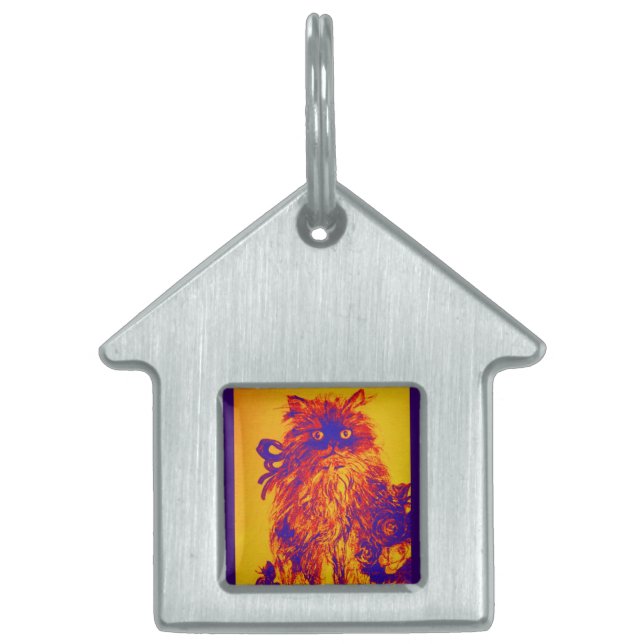 KÜCHE MIT ROSE, blau, orange, gelb Tiermarke (Vorderseite)