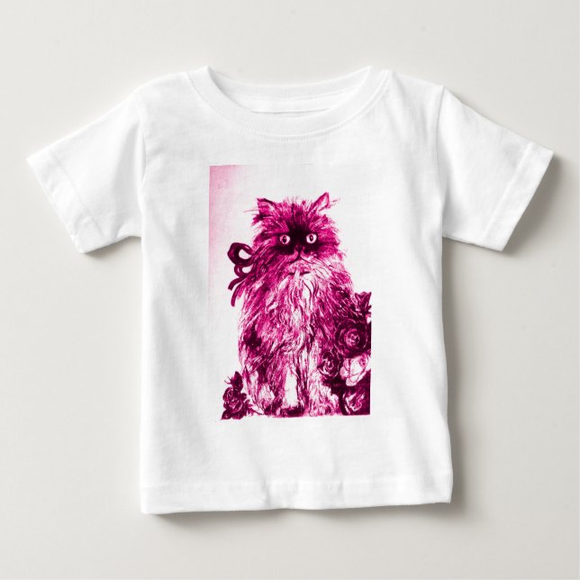 KÜCHE MIT ROSE, rosa Fuchsienweiß Baby T-shirt (Vorderseite)