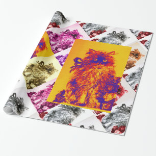 KÜCHE MIT ROTE ROSEN, orange gelb, blau Geschenkpapier