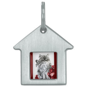 KÜCHE MIT ROTE ROSEN, Schwarzweiß Tiermarke