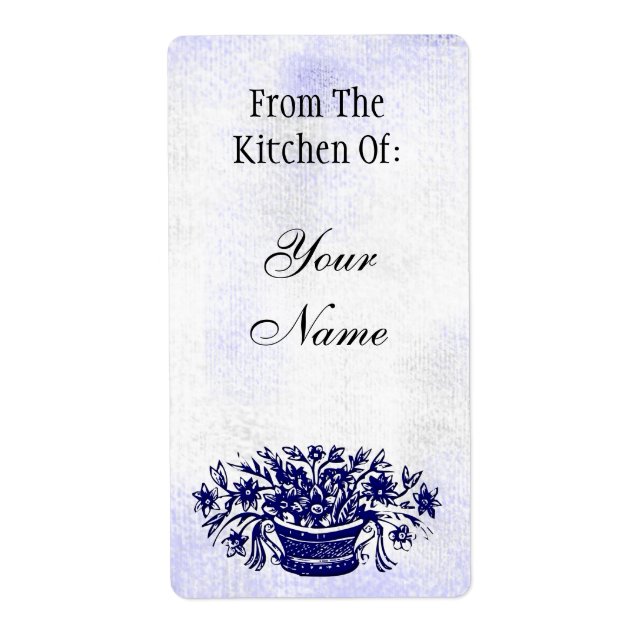 Küche mit Vintag blauem Blumengebäck (Vorne)