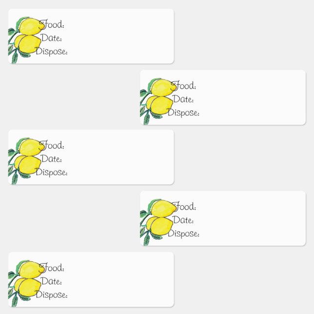 Küche Organisation Lemon Food Labels Etiketten (Gruppe)