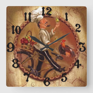 Küche Quadratische Wanduhr