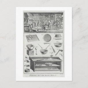 Küche und Ausstattung des Bäckers, aus dem "Encycl Postkarte