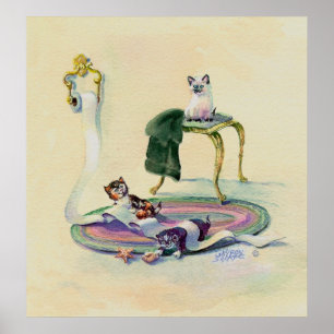 KÜCHE UND TOILETTPAPIER VON SHARON SHARPE POSTER