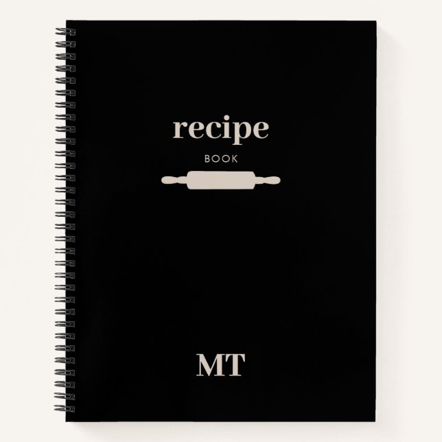 Küche Utensils Rolling Button Rezept Kochbuch Notizbuch (Vorderseite)