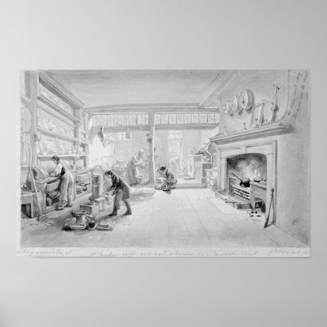 Küche von Herrn Sander's Coffee and Eating Poster (Vorne)