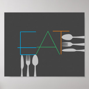 Küche Zitat Kunst Moderne essen Poster