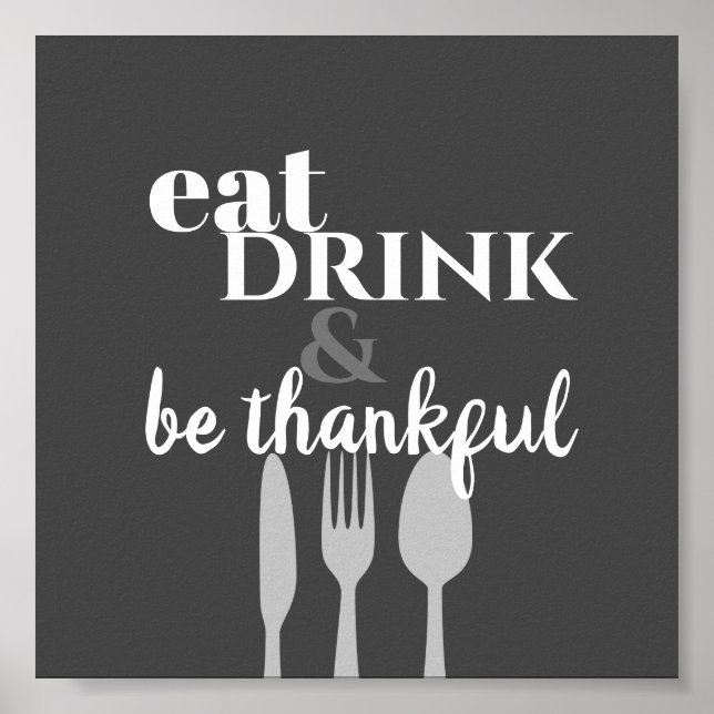 Küche Zitat Kunst Moderne essen Poster (Vorne)