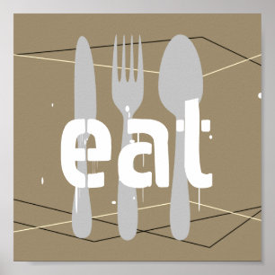 Küchen Anführungsposter essen Wortart Poster