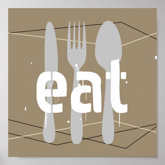 Küchen Anführungsposter essen Wortart Poster (Vorne)