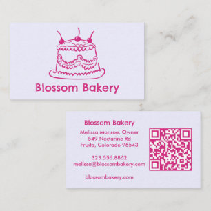 Kuchen Bäckerei Dessert Catering INDIVIDUELLER QR Visitenkarte