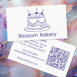 Kuchen Bäckerei Dessert Catering INDIVIDUELLER QR Visitenkarte