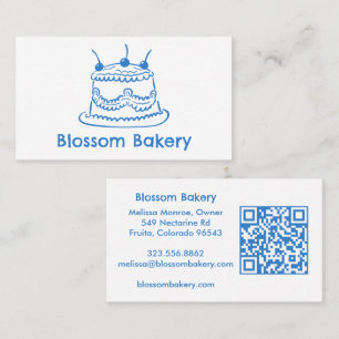 Kuchen Bäckerei Dessert Catering INDIVIDUELLER QR  Visitenkarte