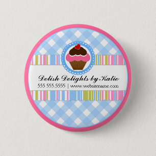 Kuchen-Bäckerei-personalisierter Knopf Button