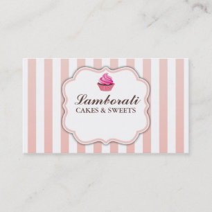 Kuchen-Bäckerei-Rosa-niedliches elegantes modernes Visitenkarte
