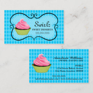 Kuchen-Bäckerei-Türkis Visitenkarte