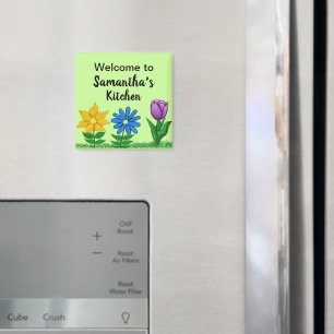 Küchen-Blumengarten personalisierte Namensmagneten Magnet