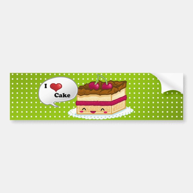 Kuchen der Liebe I Autoaufkleber (Vorne)