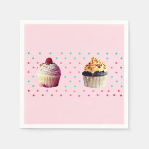 Kuchen & Dots Bunte Napkins Serviette