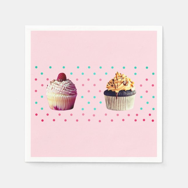 Kuchen & Dots Bunte Napkins Serviette (Vorderseite)