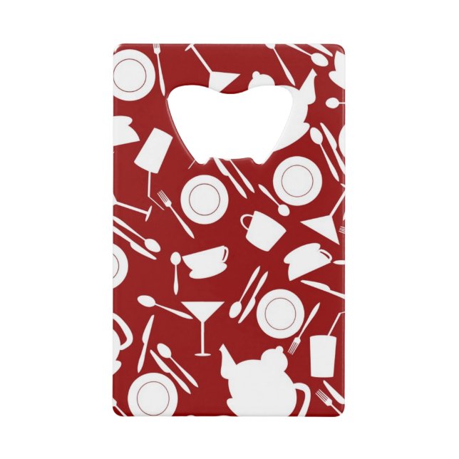 Küchen-Element-Muster Kreditkartenflaschenöffner (Vorderseite)