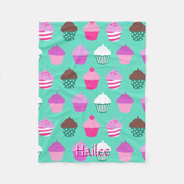 Kuchen-Fleece blacket Fleecedecke (Vorderseite)