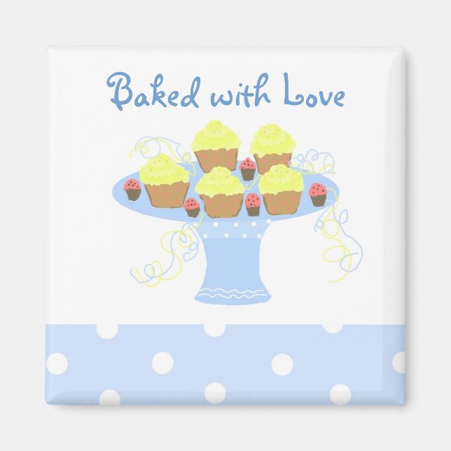 Kuchen gebacken mit Liebe Magnet (Vorne)