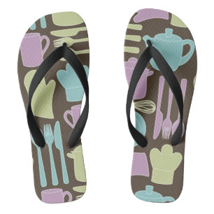 Küchen-Gerät-Muster 2 Flip Flops