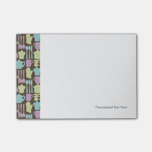 Küchen-Gerät-Muster 2 Post-it Klebezettel