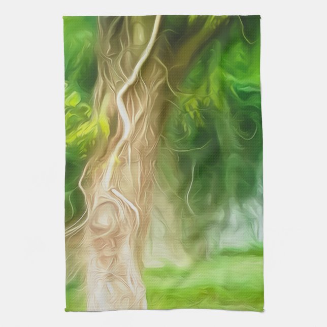 Küchen Handtücher Traum Licht Grün Tree (Vertikal)