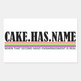 Kuchen hat den Namen 2 - AC Rechteckiger Aufkleber