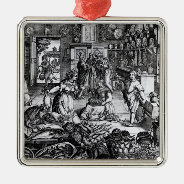 Küchen-Innenraum Silbernes Ornament (Vorne)