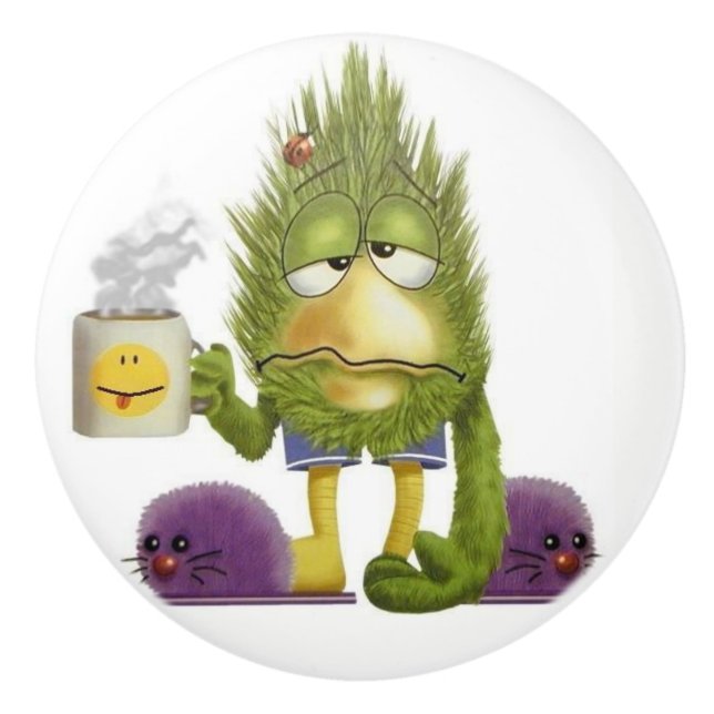 Küchen-Kaffee-Morgen Keramikknauf (Vorderseite)