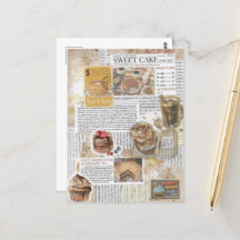Kuchen & Kaffee Vintage-Ephemera-Decoupage