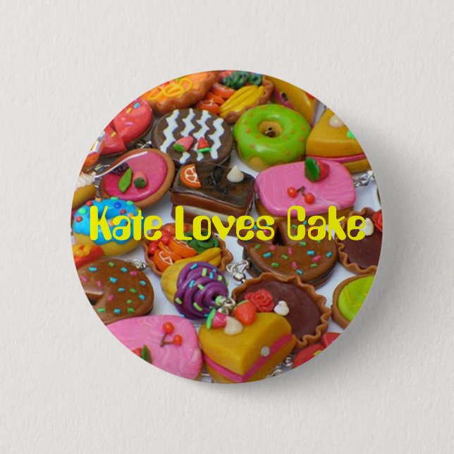 Kuchen, Kate Liebe-Kuchen Button (Vorderseite)