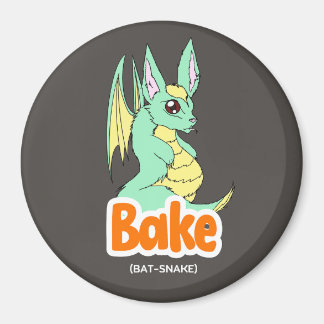 Kuchen (Katze + Kuchen) Niedlicher Kreis und Quadr Magnet