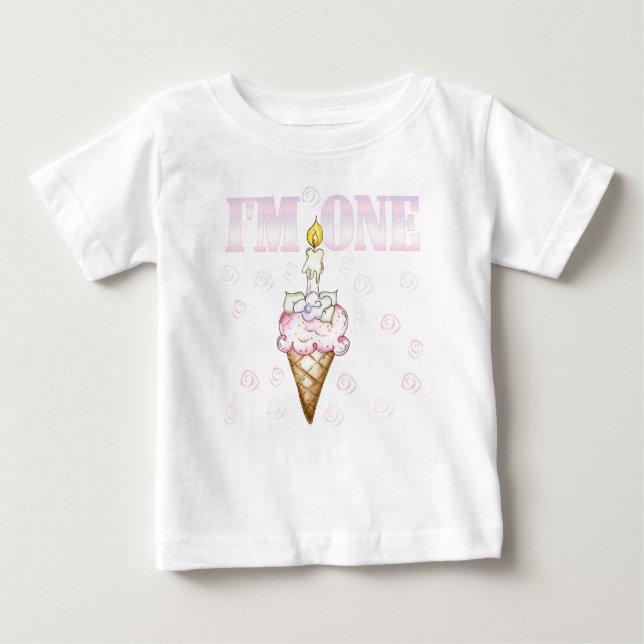 Kuchen-Kegel bin ich einer Baby T-shirt (Vorderseite)