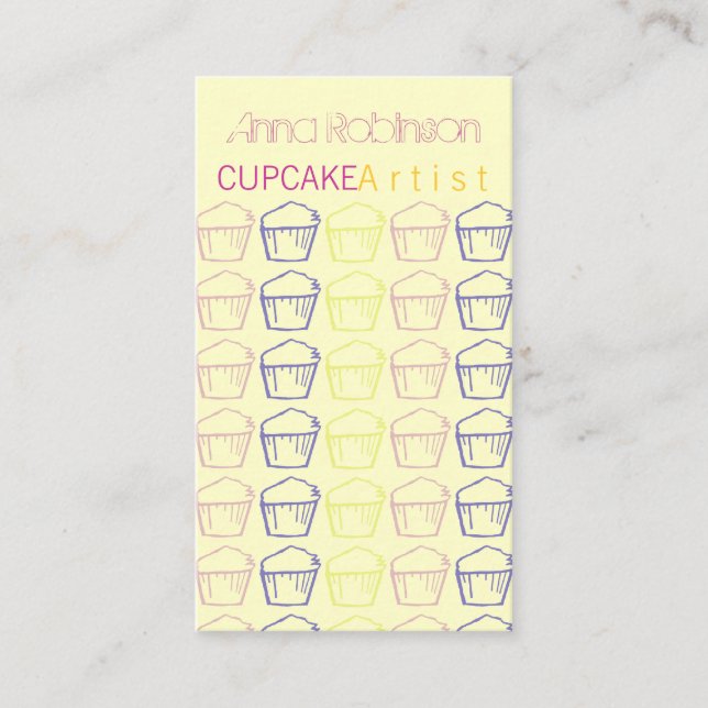 Kuchen-Künstler Visitenkarte (Vorderseite)