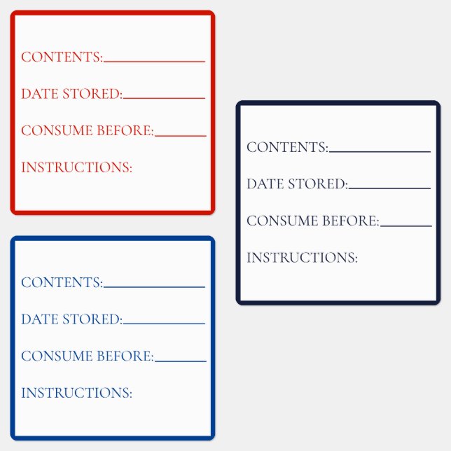 Küchen Lebensmittelspeicher Kühlschrank/Tiefkühler Etiketten (Gruppe)